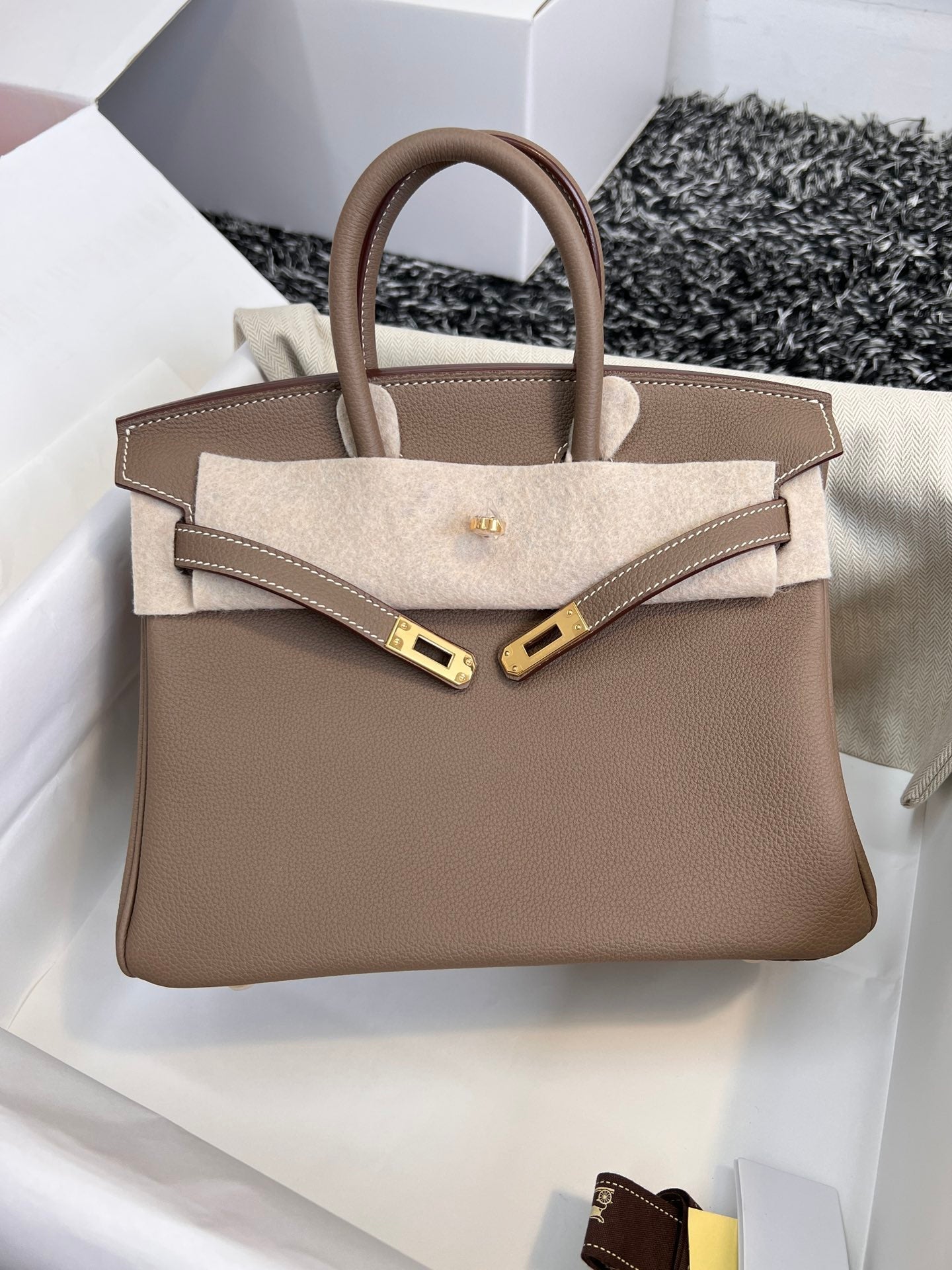 HM BIRKIN 25CM BROWN TOGO LEATHER GOLD HARDWARE