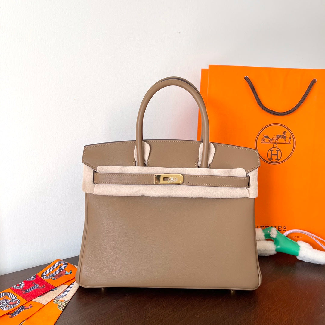 HM BIRKIN 30CM BEIGE SWIFT LEATHER GOLD HARDWARE