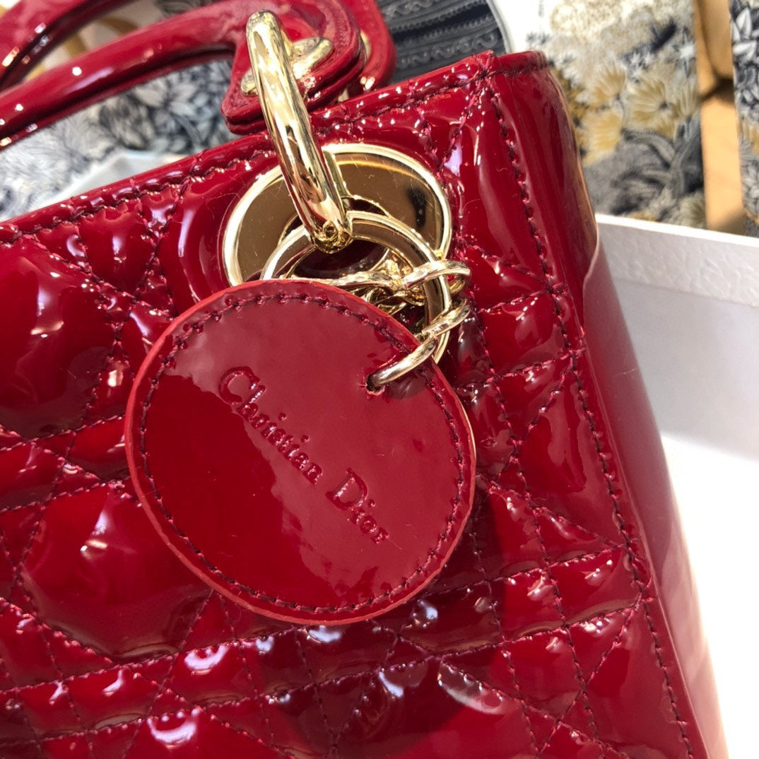 MINI LADY 17 MY ABC RED CALFSKIN