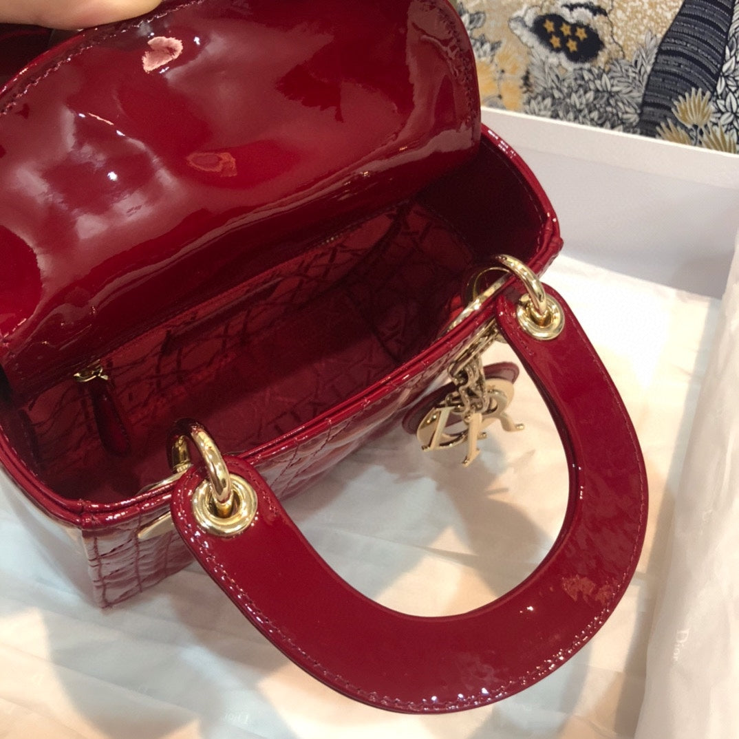 MINI LADY 17 MY ABC RED CALFSKIN