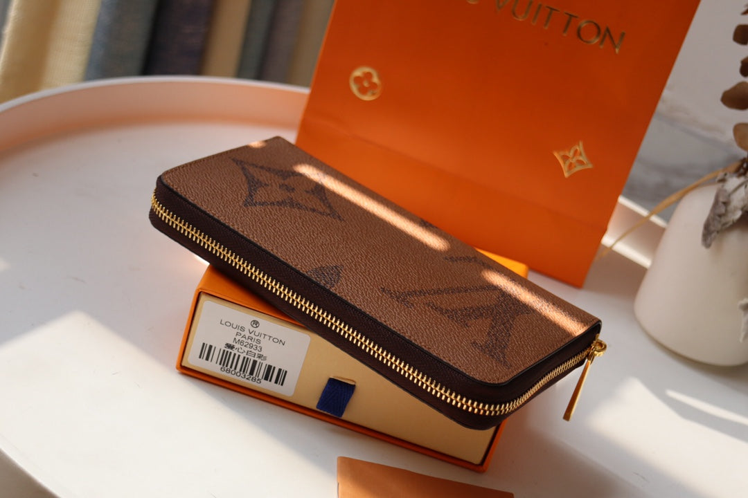 LV LONG WALLET 19CM MONOGRAM REVERSE CANVAS