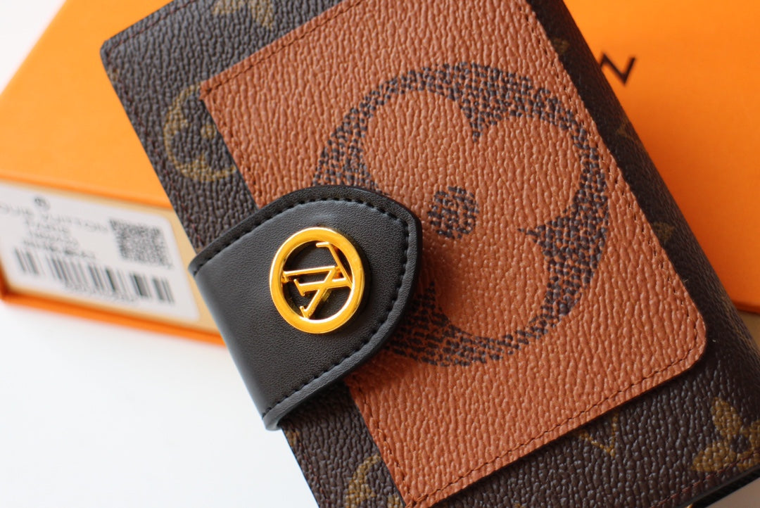 JULIETTE WALLET 13.5 BROWN ORANGE MONOGRAM CANVAS