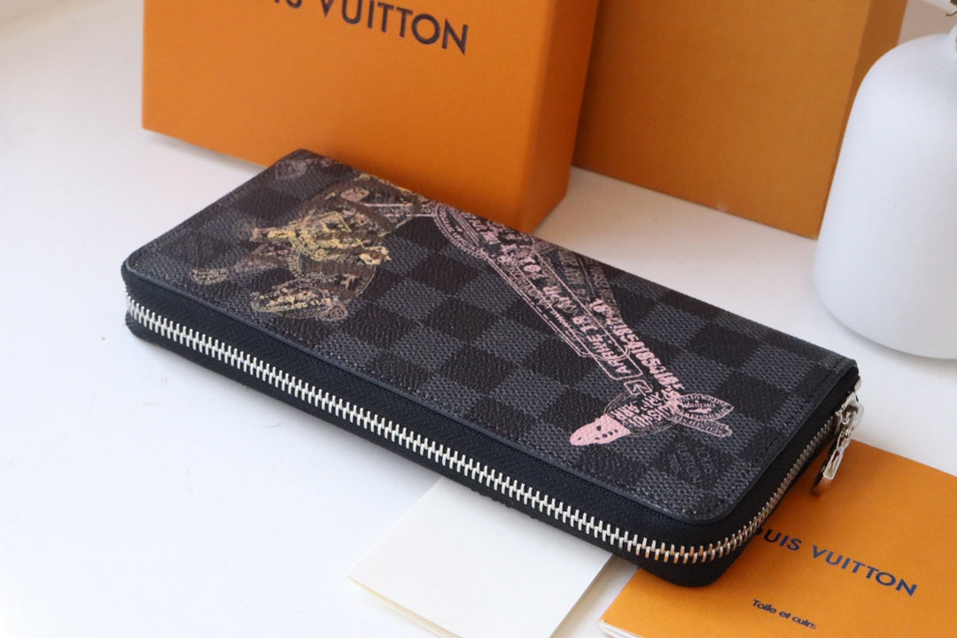 ZIPPY WALLET 20 BLACK CANVAS