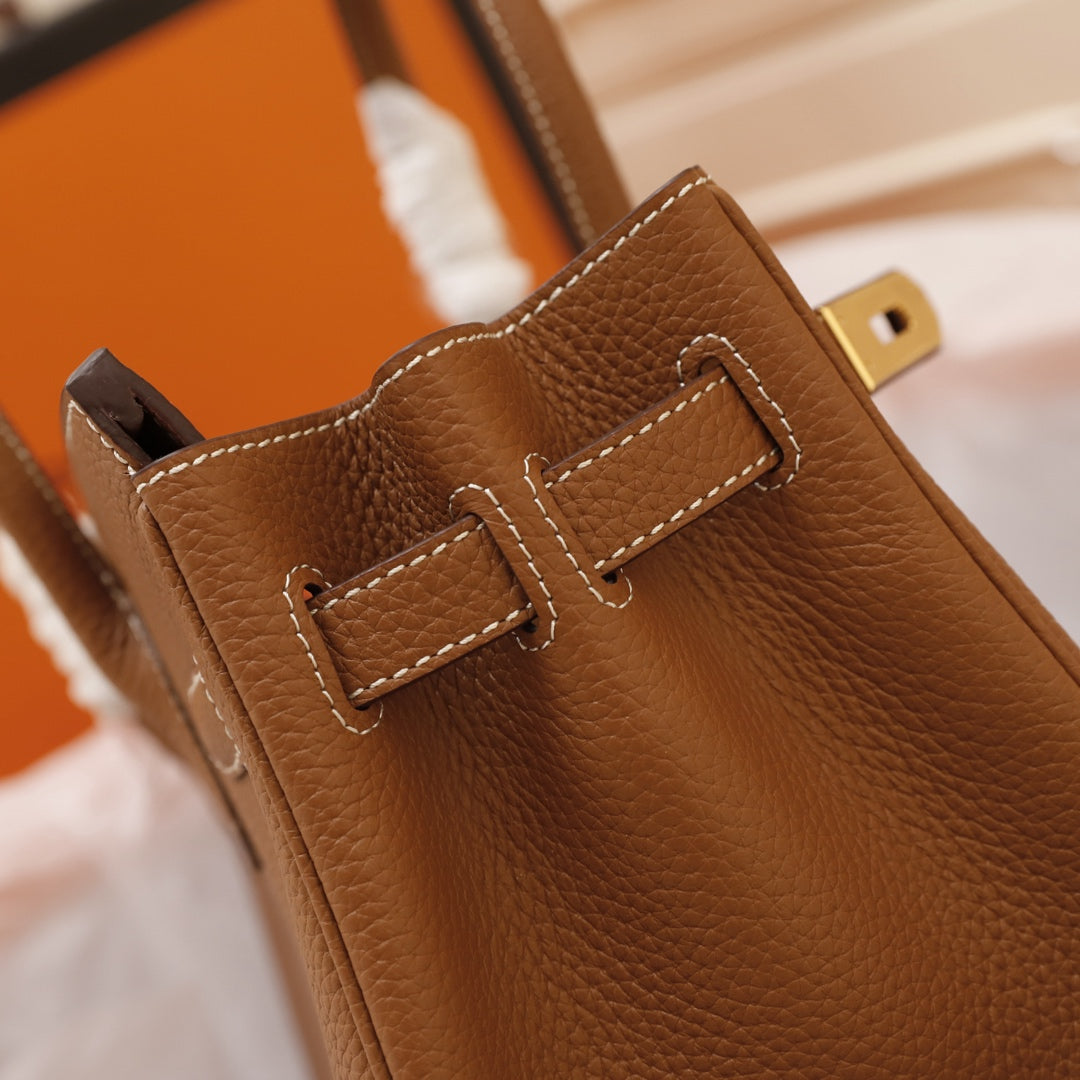 HM BIRKIN BAG 30 BROWN CALFSKIN GOLD BUCKLE