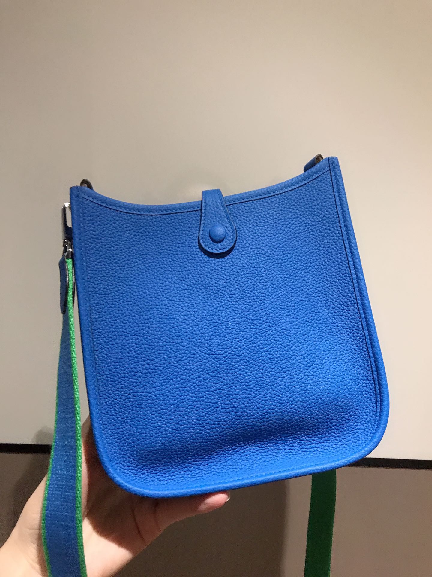 HM EVELYNE MINI 18 COBALT CALFSKIN