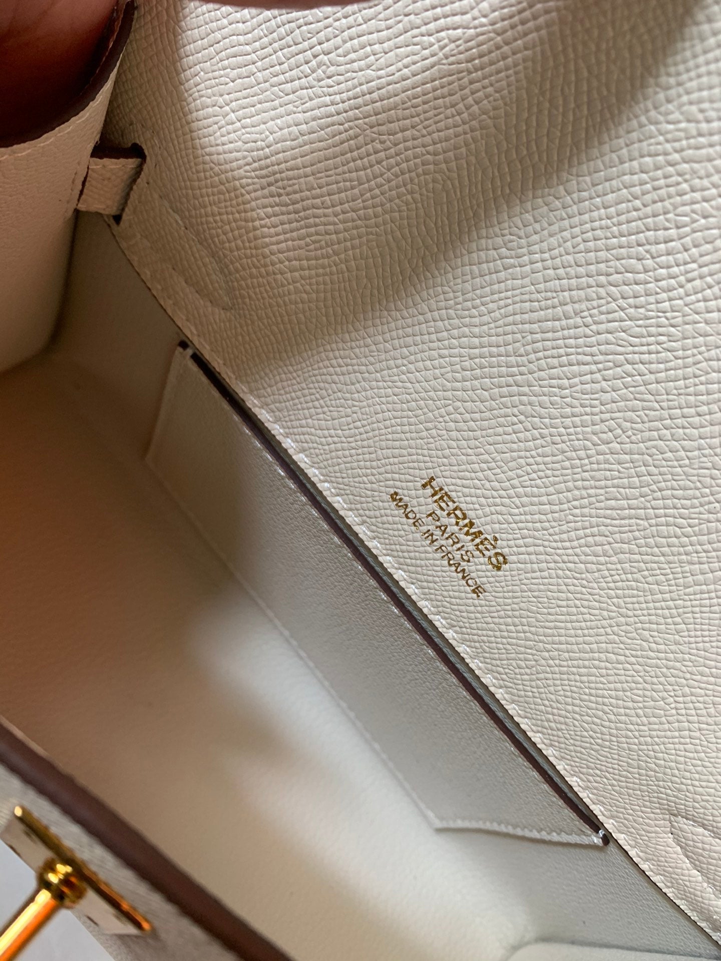 HM KELLY MINI POCHETTE 22 CREAM CALFSKIN