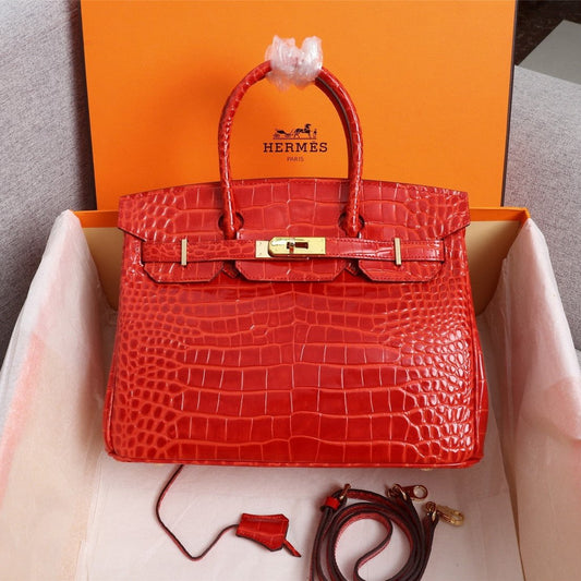 HM BIRKIN BAG 30 ALLIGATOR MOTIF CANDY CALFSKIN