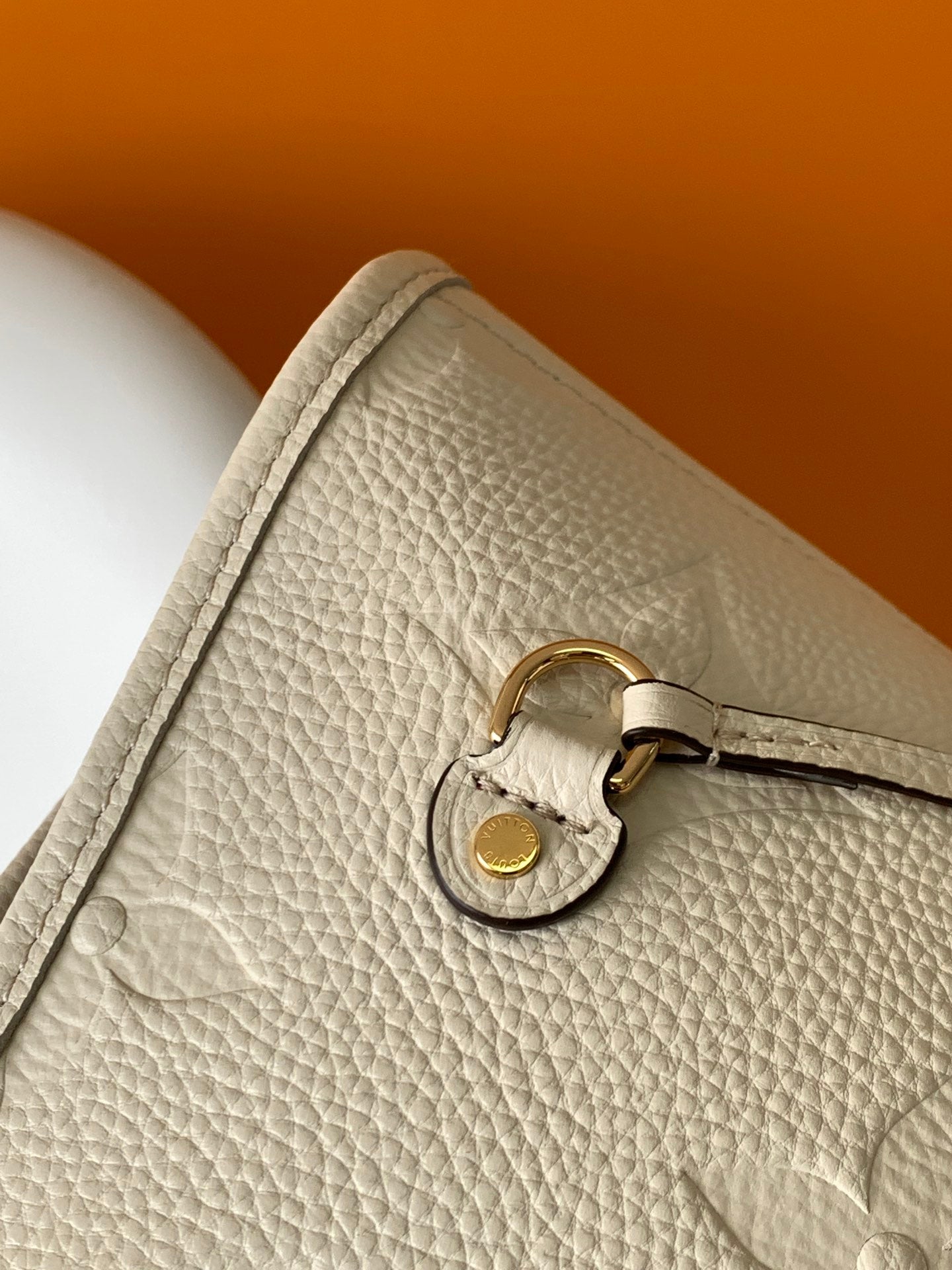 NEVERFULL MM 32 WHITE MONOGRAM EMPREINTE LEATHER