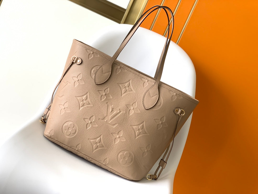 NEVERFULL MM 32 BEIGE MONOGRAM EMPREINTE LEATHER