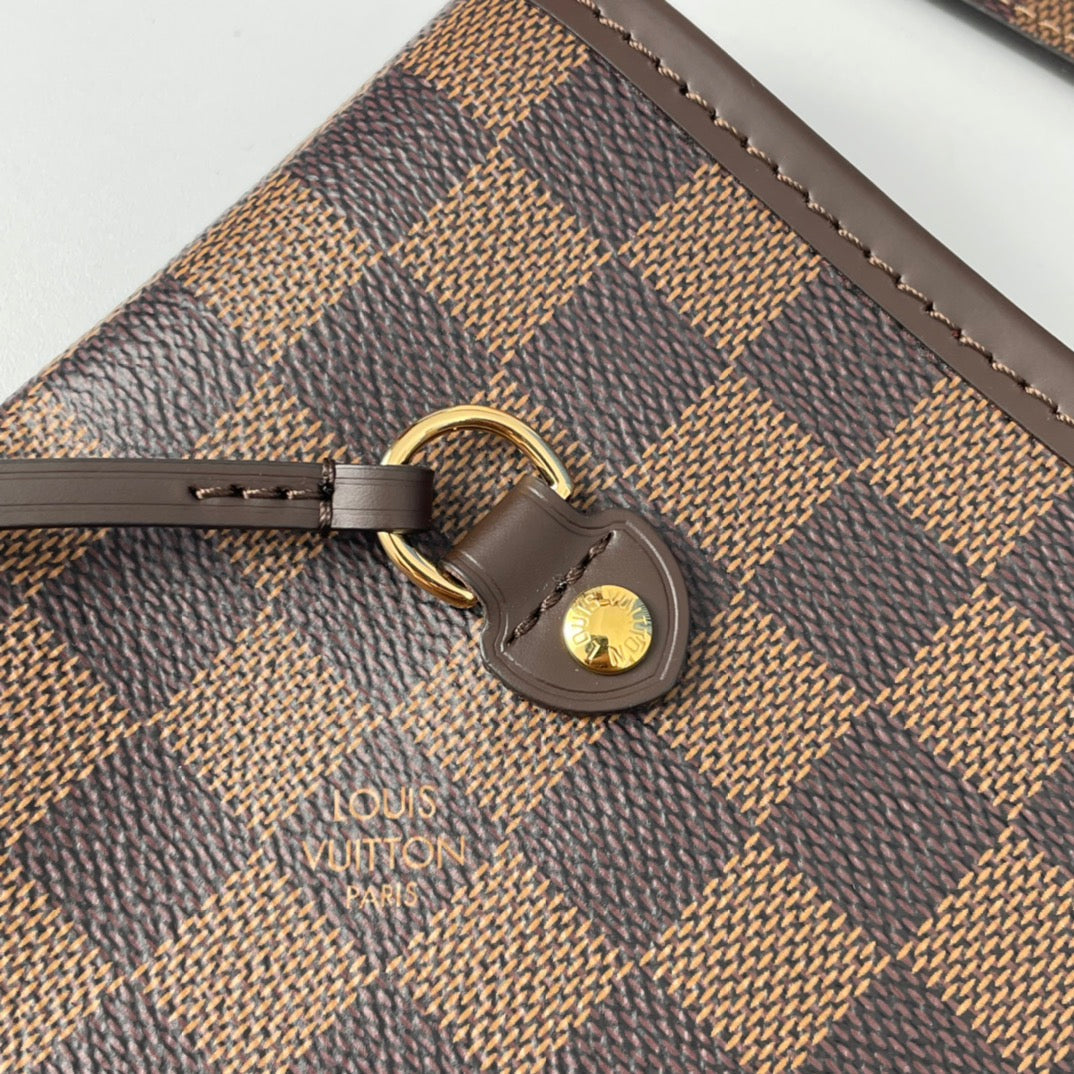 NEVERFULL MM 32 BROWN RED DAMIER AZUR