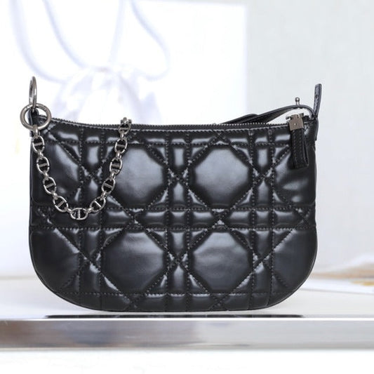 MINI CARO BAG 25 IN BLACK LAMBSKIN