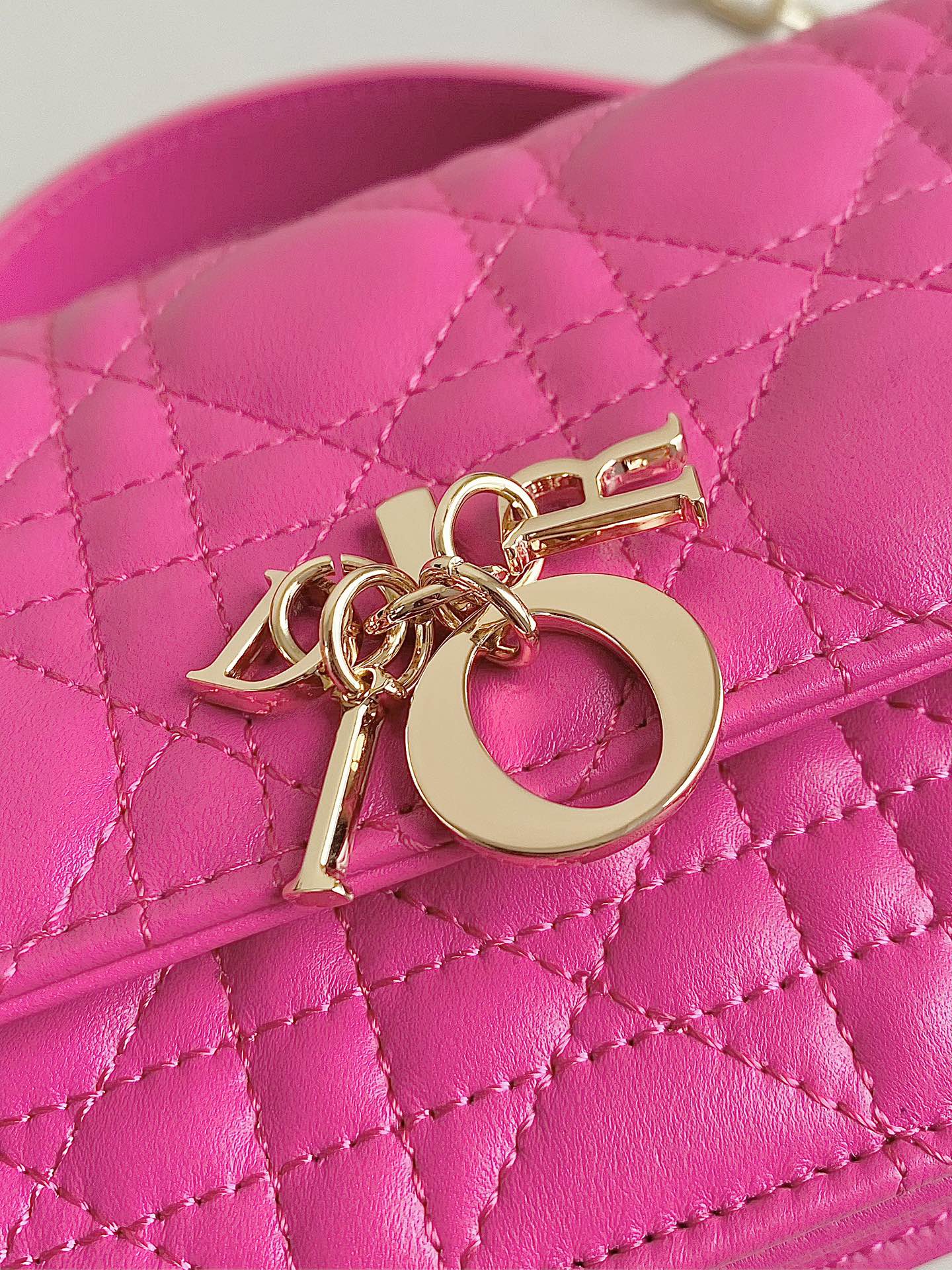 MICRO LADY 12 BAG IN HOT PINK LAMBSKIN