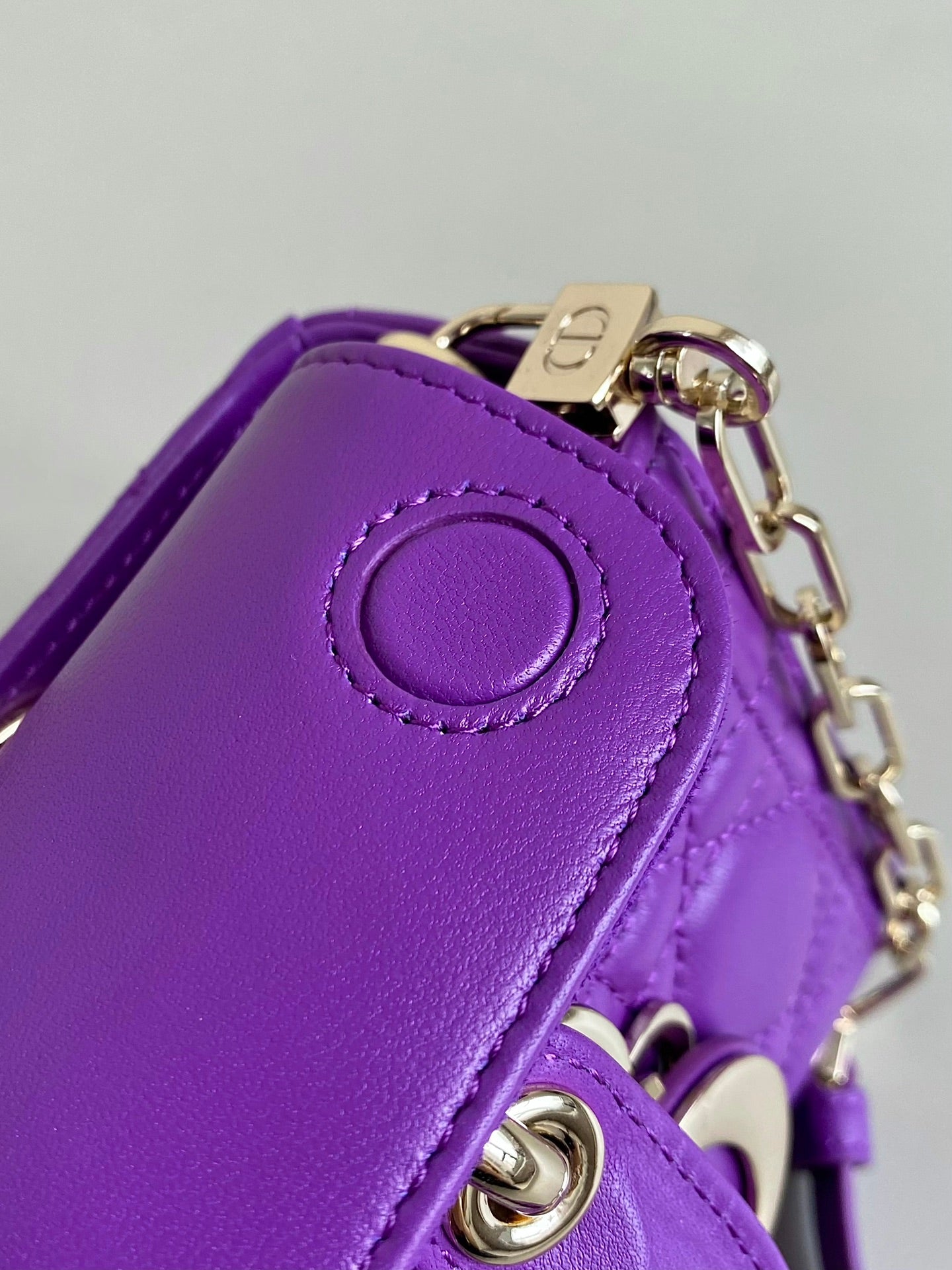 D-JOY BAG 22 IN VIOLET PURPLE LAMBSKIN