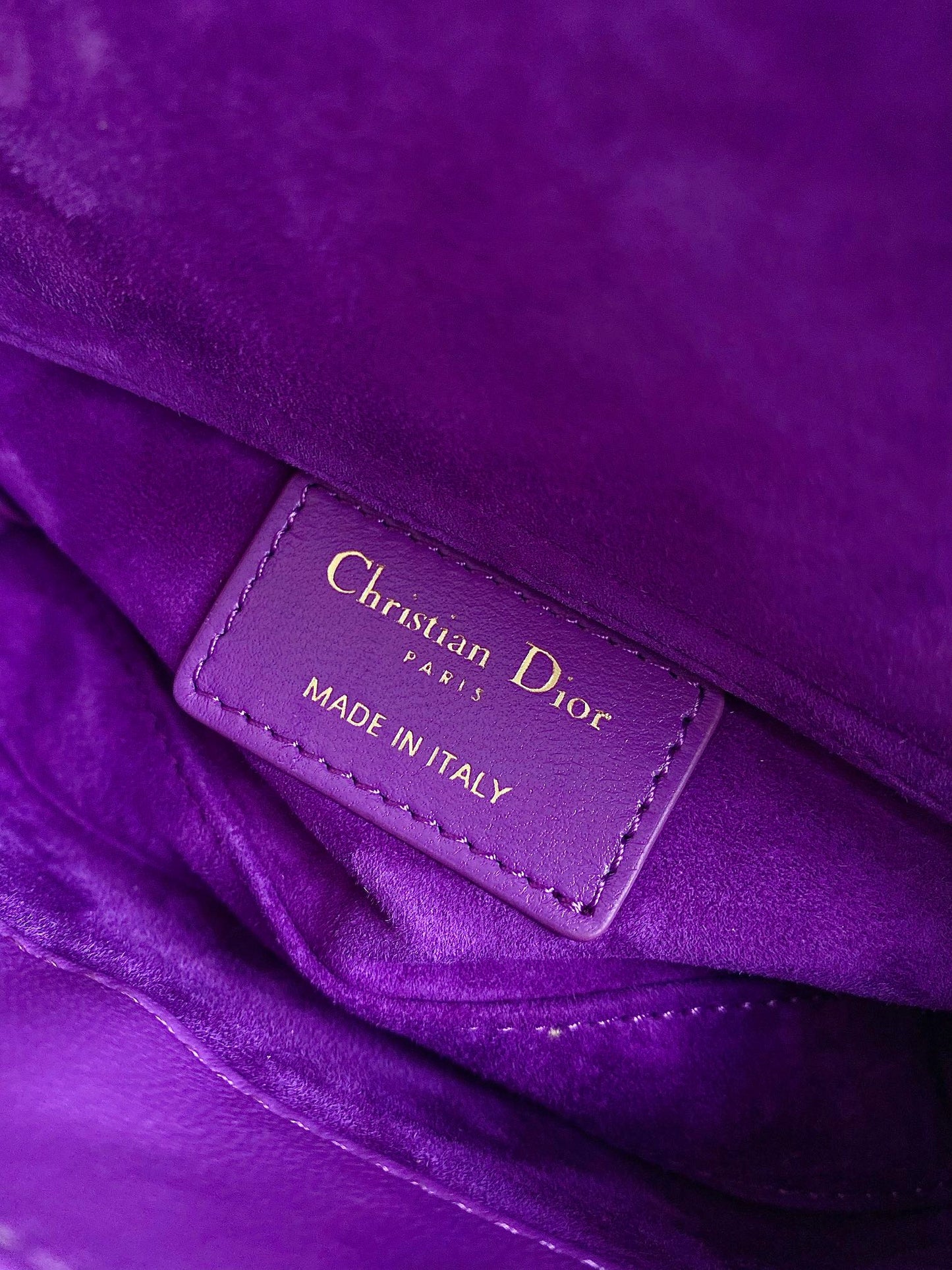 MINI D-JOY BAG 17 IN VIOLET PURPLE LAMBSKIN