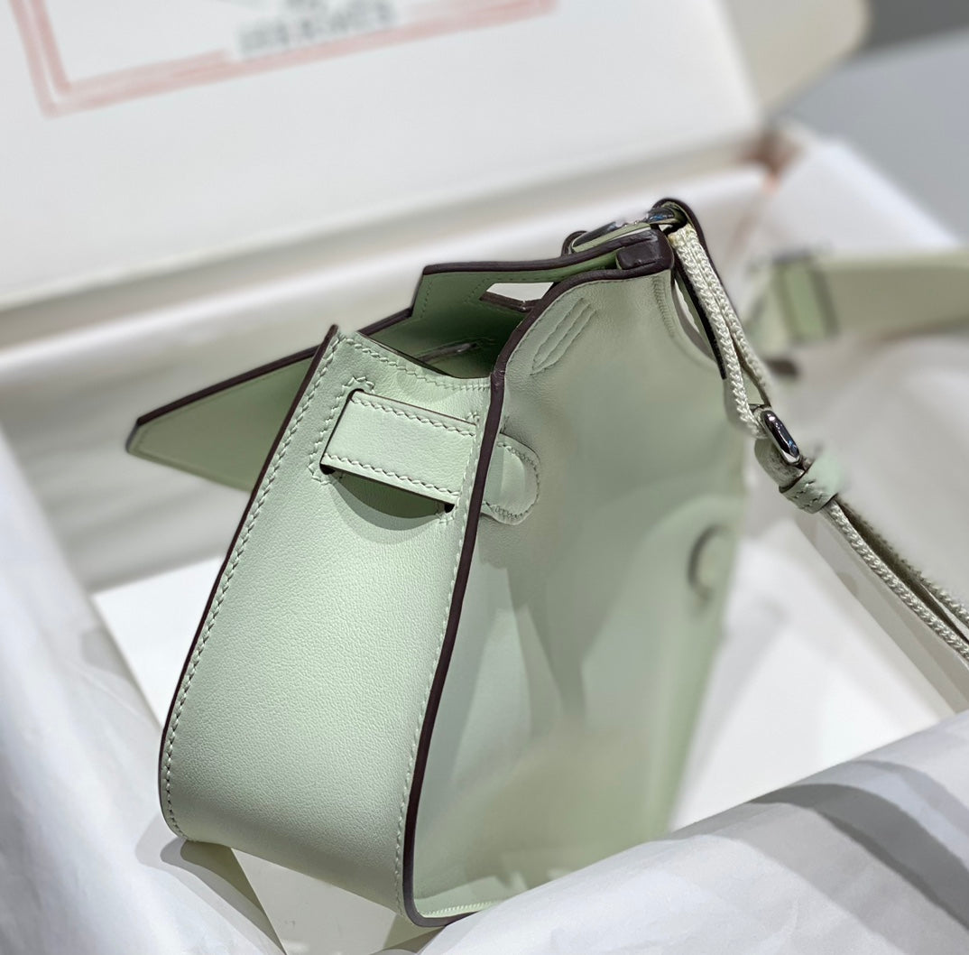 HM JYPSIÈRE MINI 23 MINT CALFSKIN SILVER HARDWARE