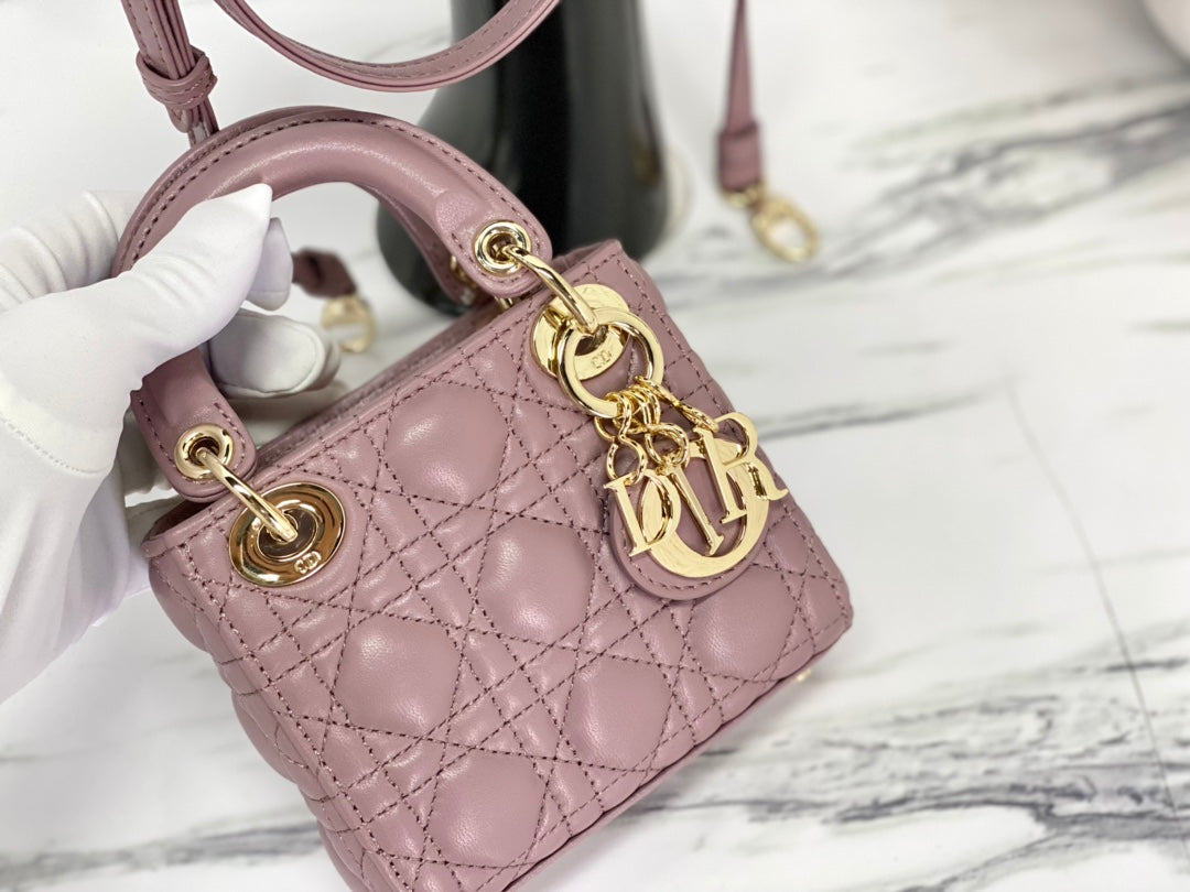 MICRO LADY 12 BAG IN LIGHT PURPLE LAMBSKIN