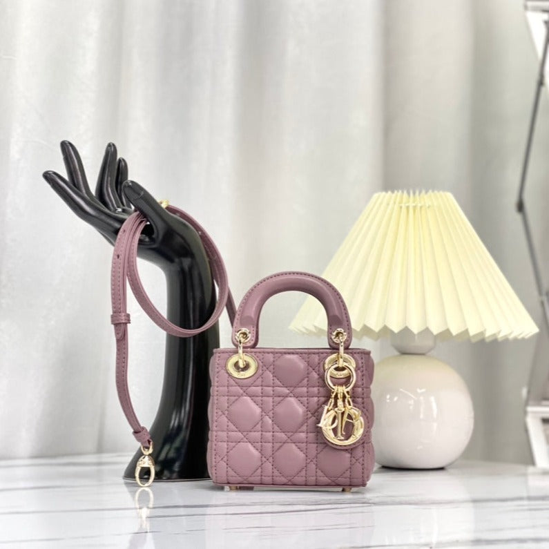 MICRO LADY 12 BAG IN LIGHT PURPLE LAMBSKIN