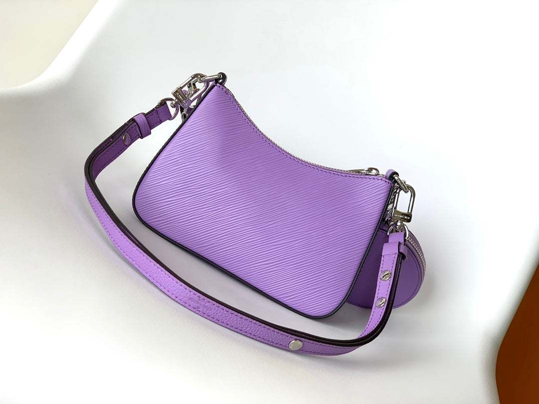 MARELLINI 19 PURPLE EPI GRAINED LEATHER