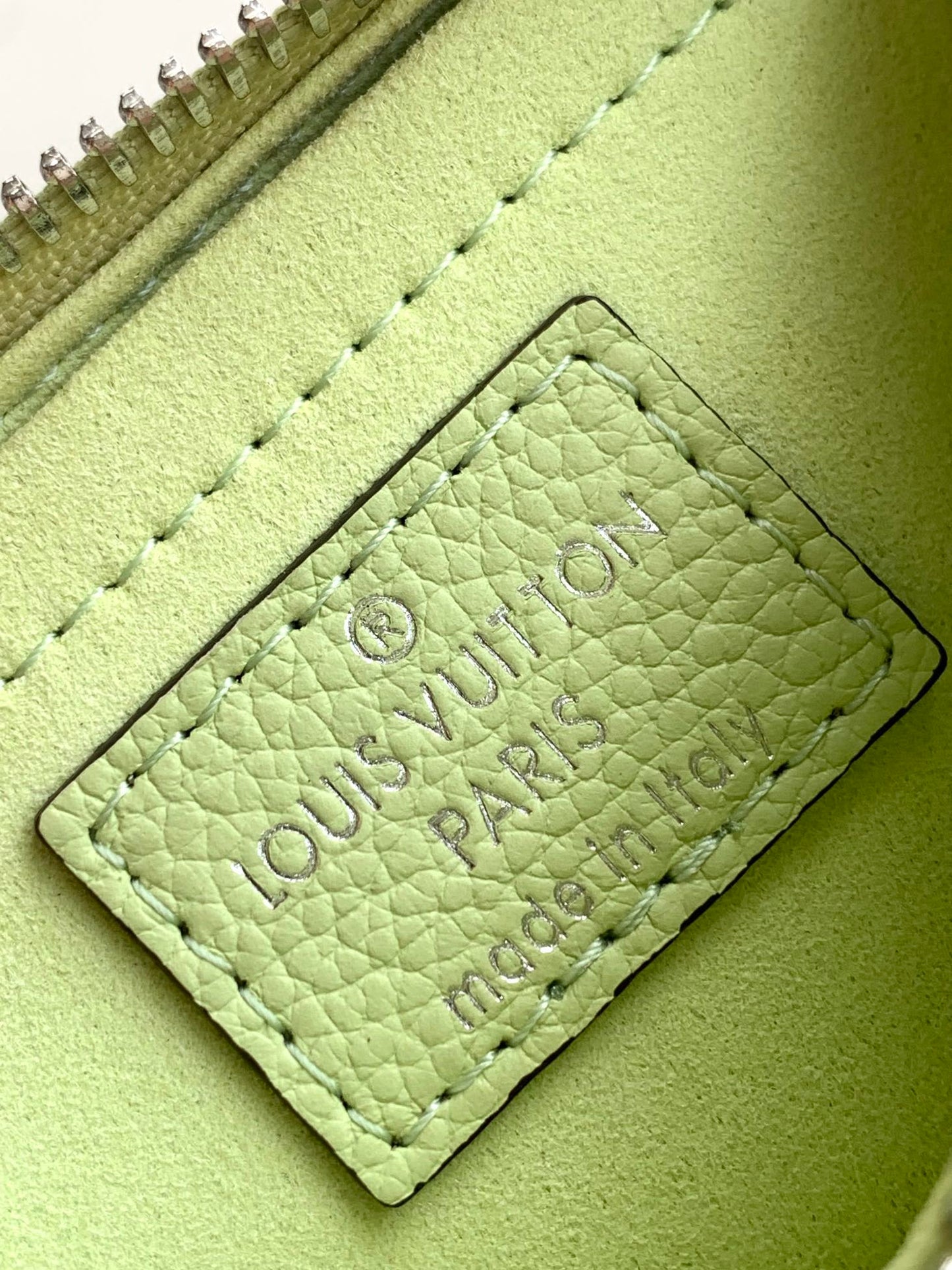 MARELLINI 19 LIGHT GREEN EPI GRAINED LEATHER