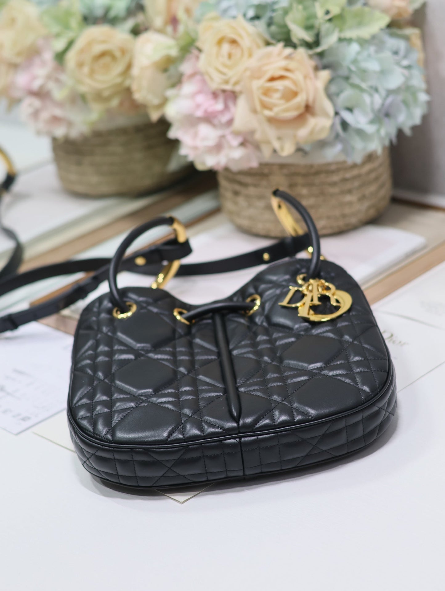 MINI 27 NOLITA BAG IN BLACK MACROCANNAGE CALFSKIN