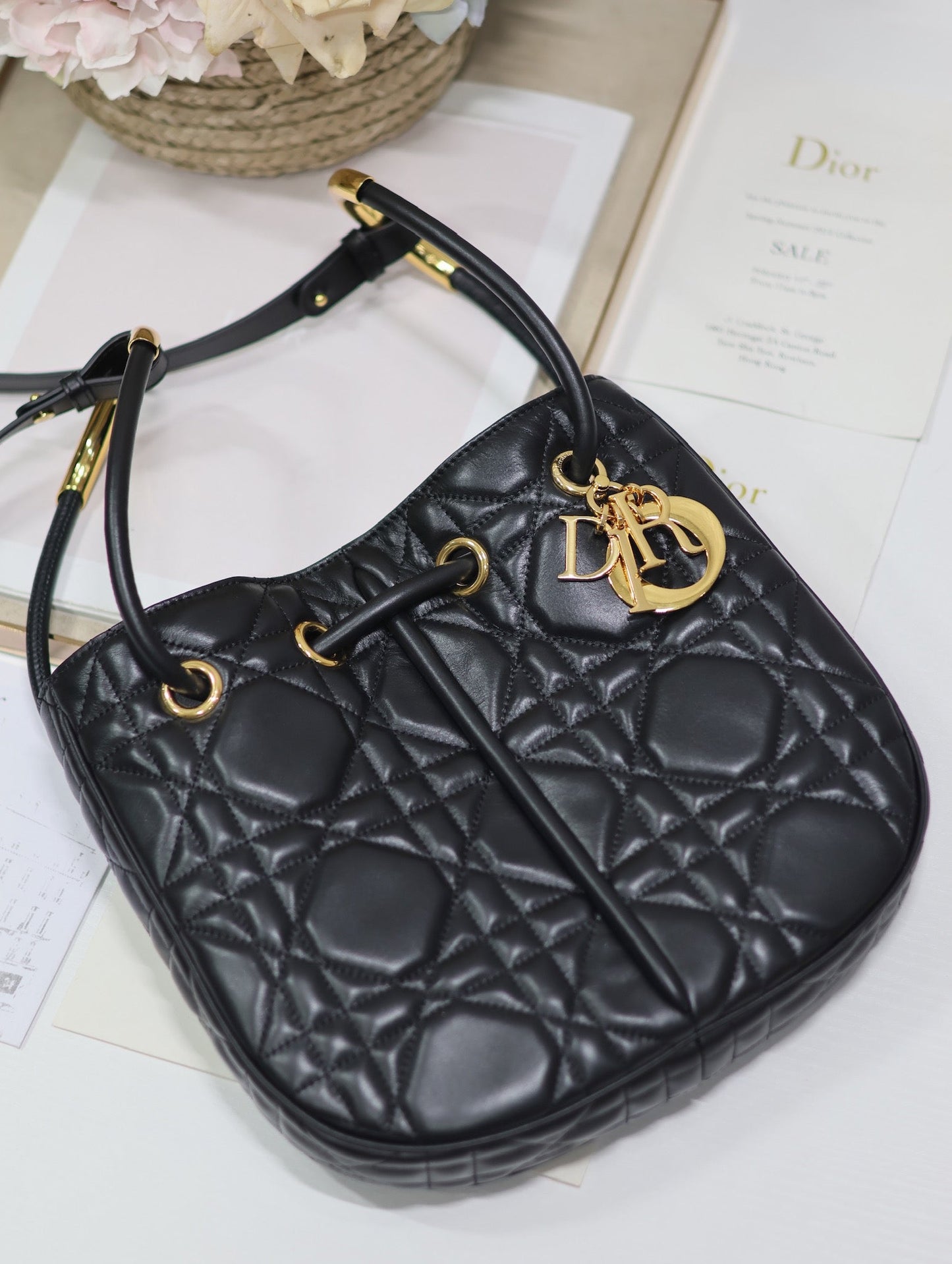 MINI 27 NOLITA BAG IN BLACK MACROCANNAGE CALFSKIN