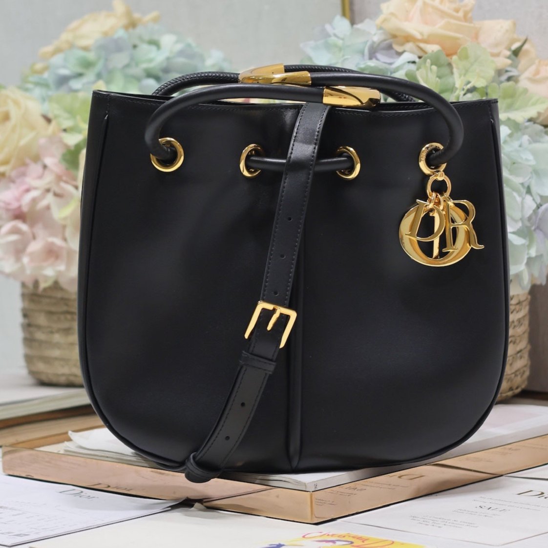 MINI 27 NOLITA BAG IN BLACK SMOOTH CALFSKIN