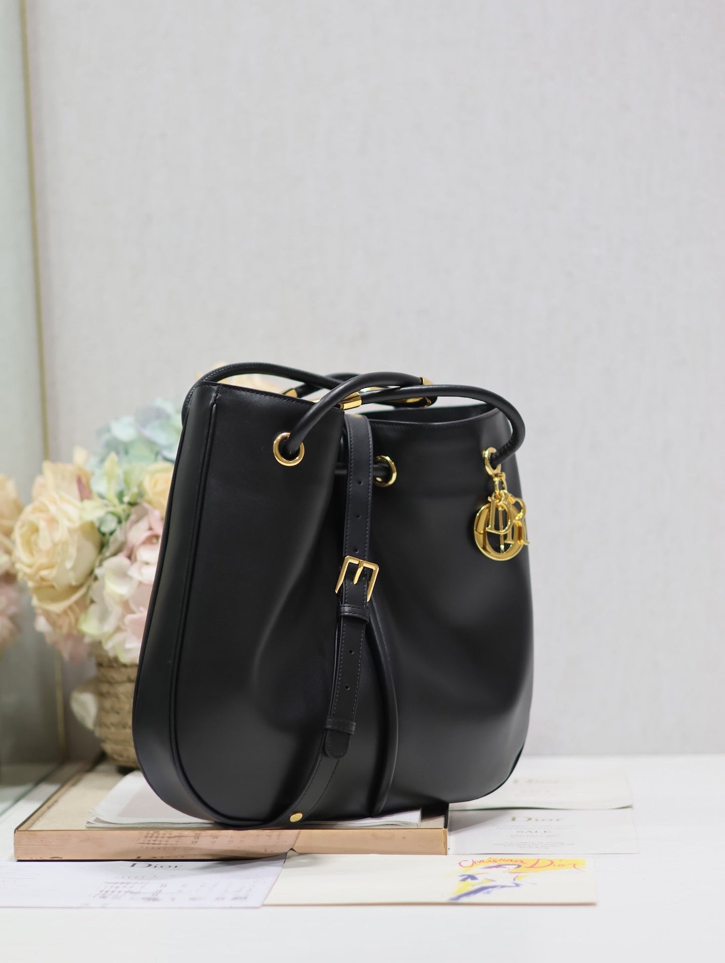 MEDIUM 34 NOLITA BAG IN BLACK SMOOTH CALFSKIN