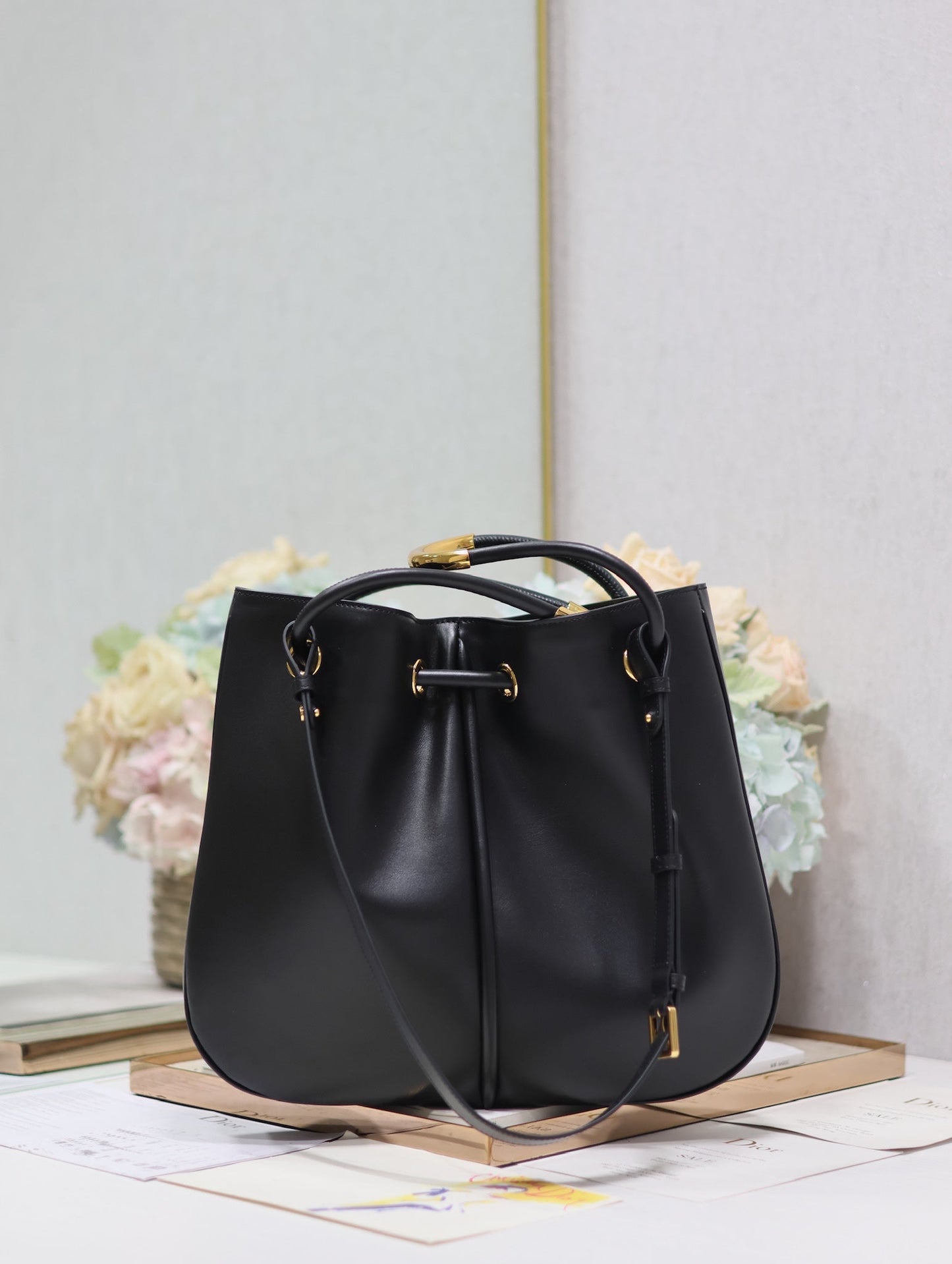 MEDIUM 34 NOLITA BAG IN BLACK SMOOTH CALFSKIN