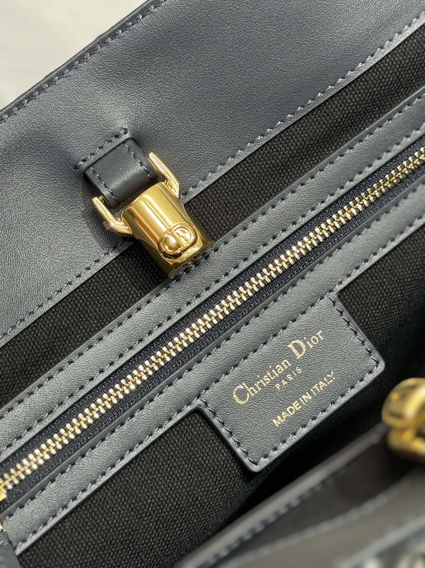 MEDIUM 37 TOUJOURS BAG IN BLACK MONOGRAM DENIM