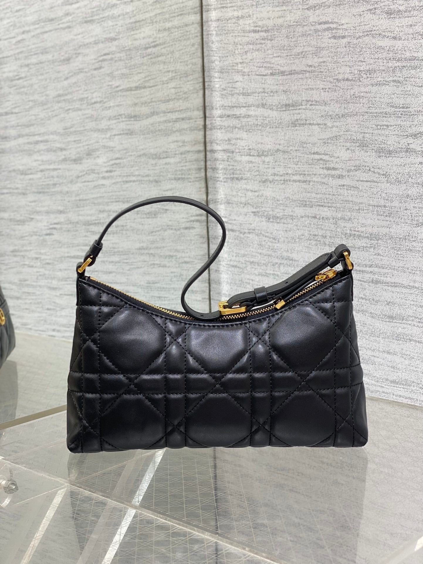 MISS CARO CIGALE MINI 18 BAG BLACK MACROCANNAGE LAMBSKIN