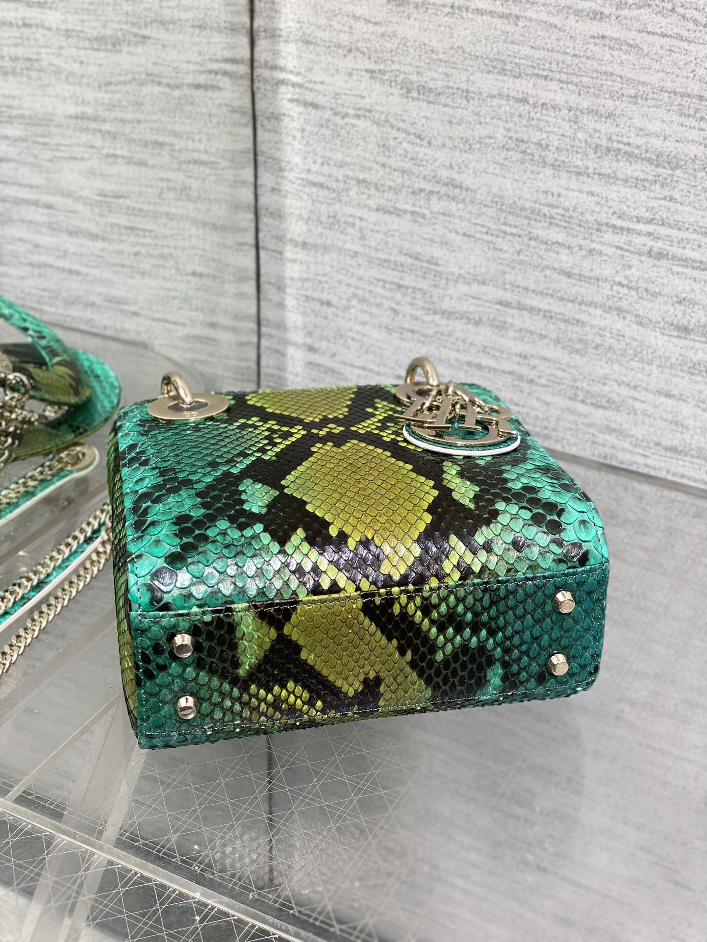 MINI 17 LADY BAG IN COLORFUL SNAKESKIN PATTERN LAMBSKIN 225963