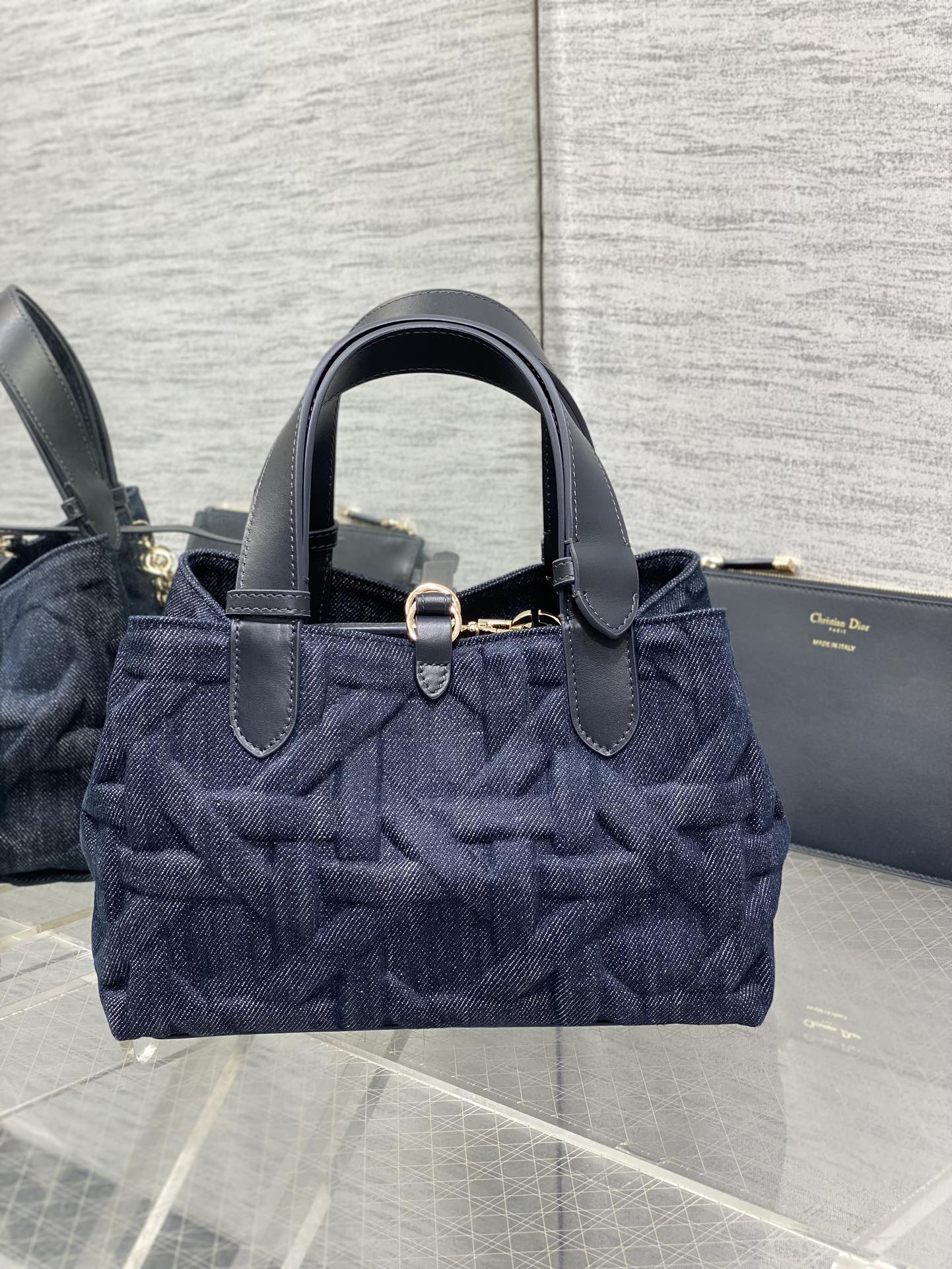 MINI 23 TOUJOURS BAG IN BLUE GRAPHIC CANNAGE DENIM