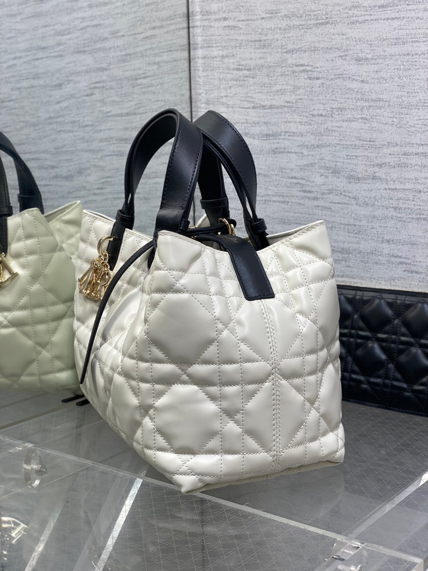 ALWAYS MINI 28 BAG IN WHITE MIX BLACK MACROCANNAGE CALFSKIN