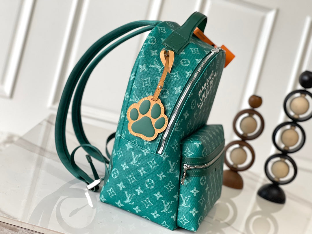 DISCOVERY BACKPACK 38 IN GREEN MONOGRAM HERITAGE CANVAS