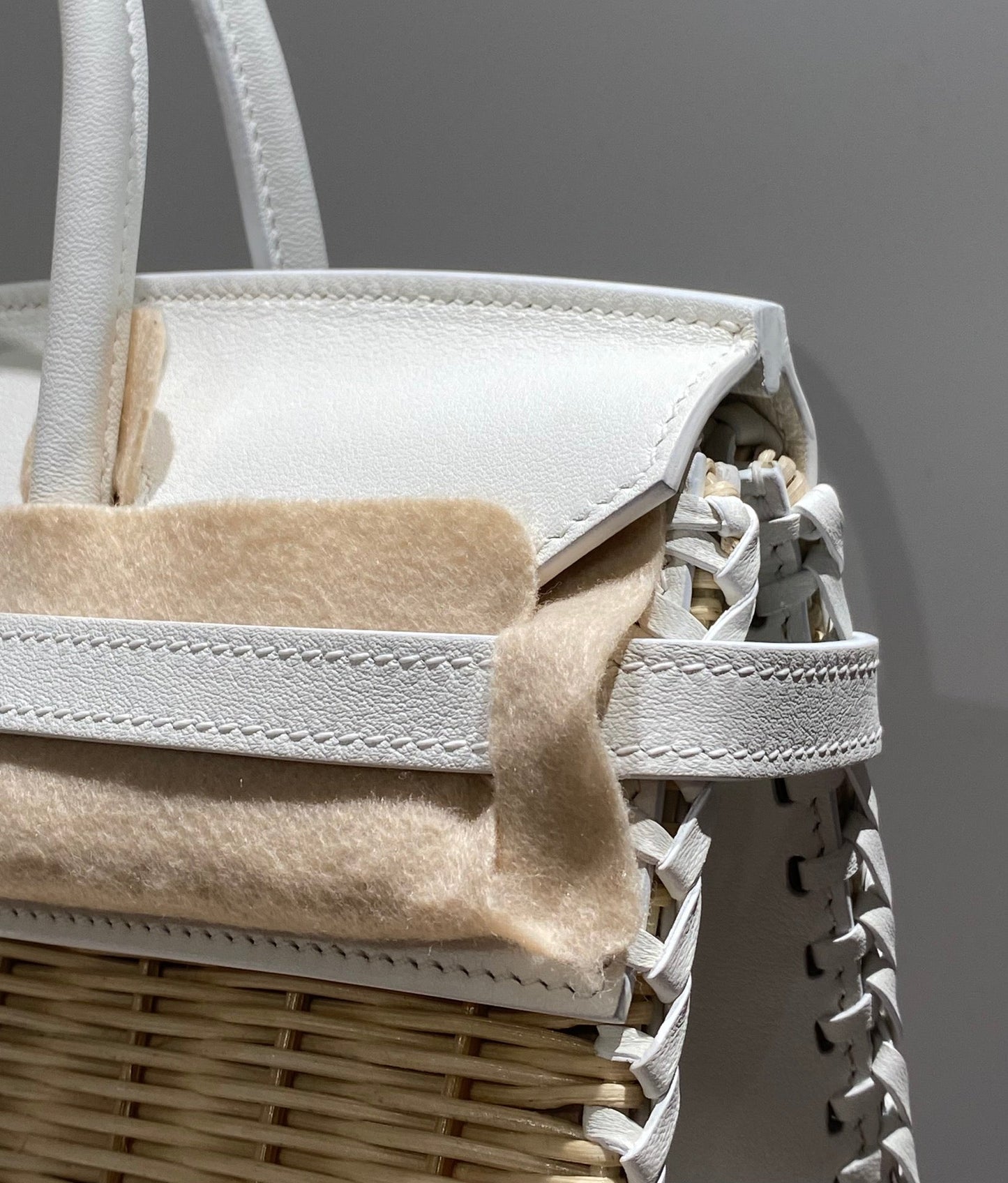 HM BIRKIN 25 CM PICNIC WHITE BAMBOO AND RATTAN